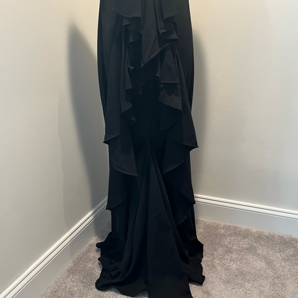 Badgley Mischka Elegant Black Evening Gown - Picture 8 of 10